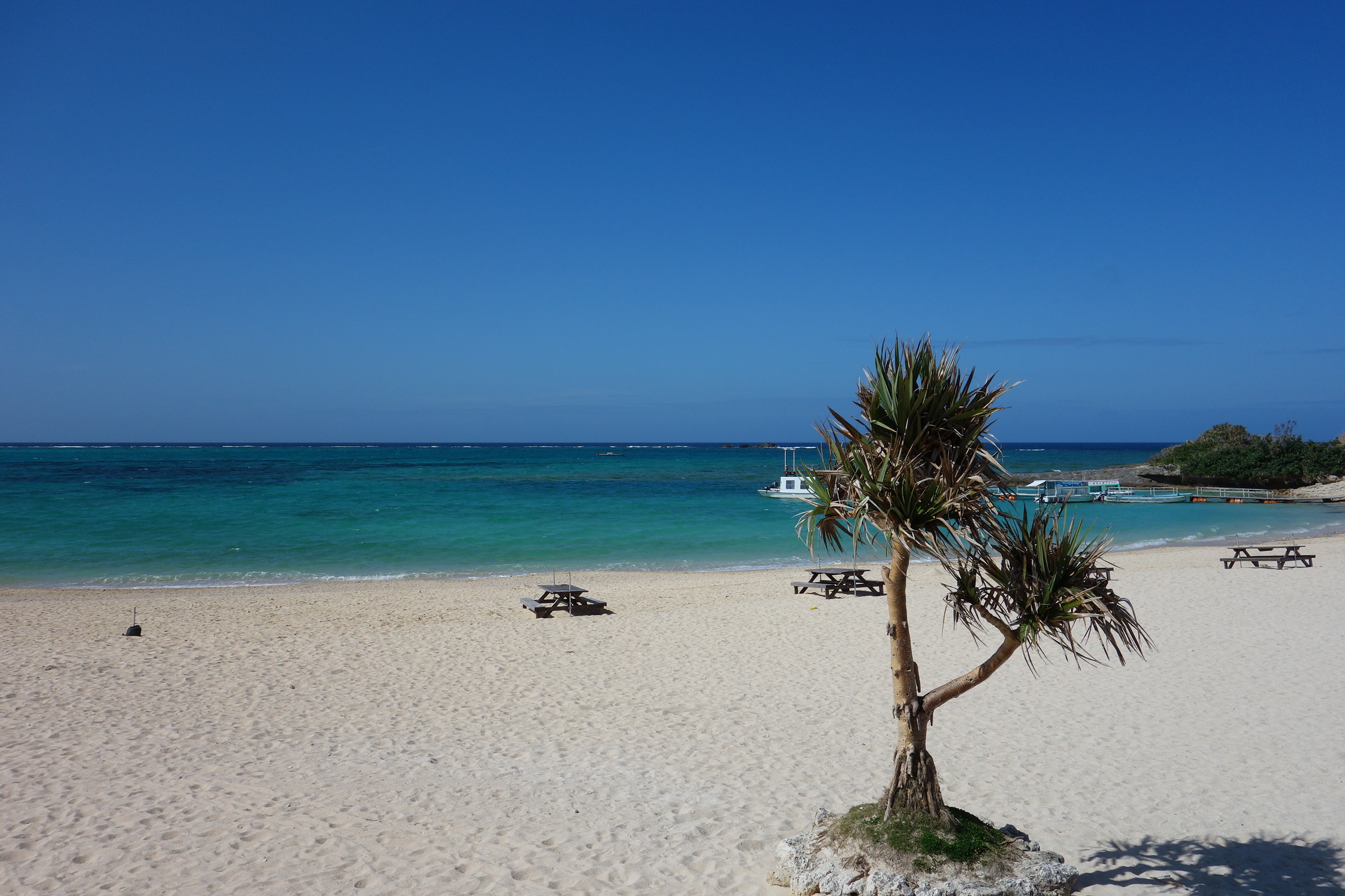 View of the sea and Zanpa beach, Yomitan, Okinawa, Japan