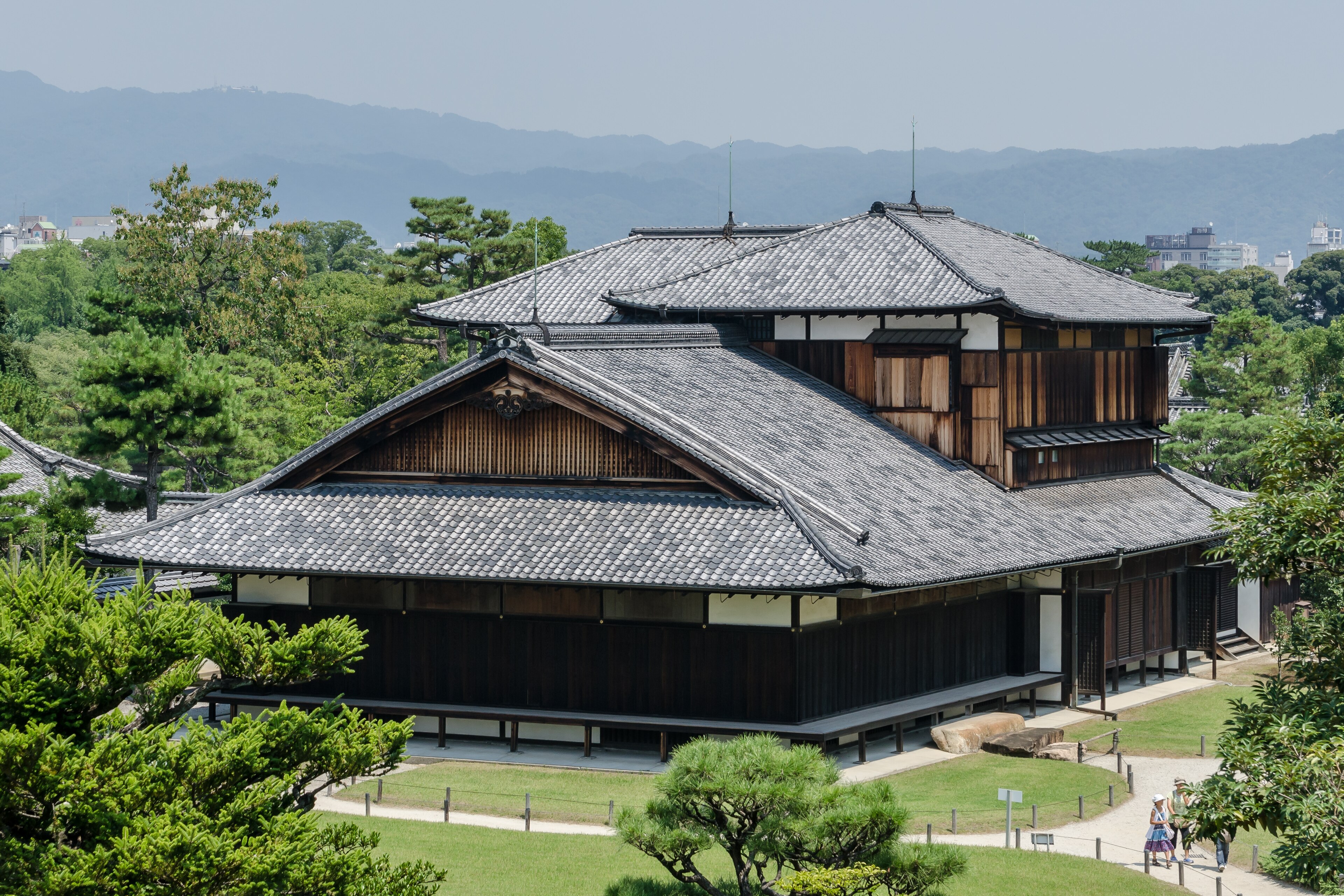 Building of Honmaru Palace Nijō Castle Kyoto as seen from Fortification