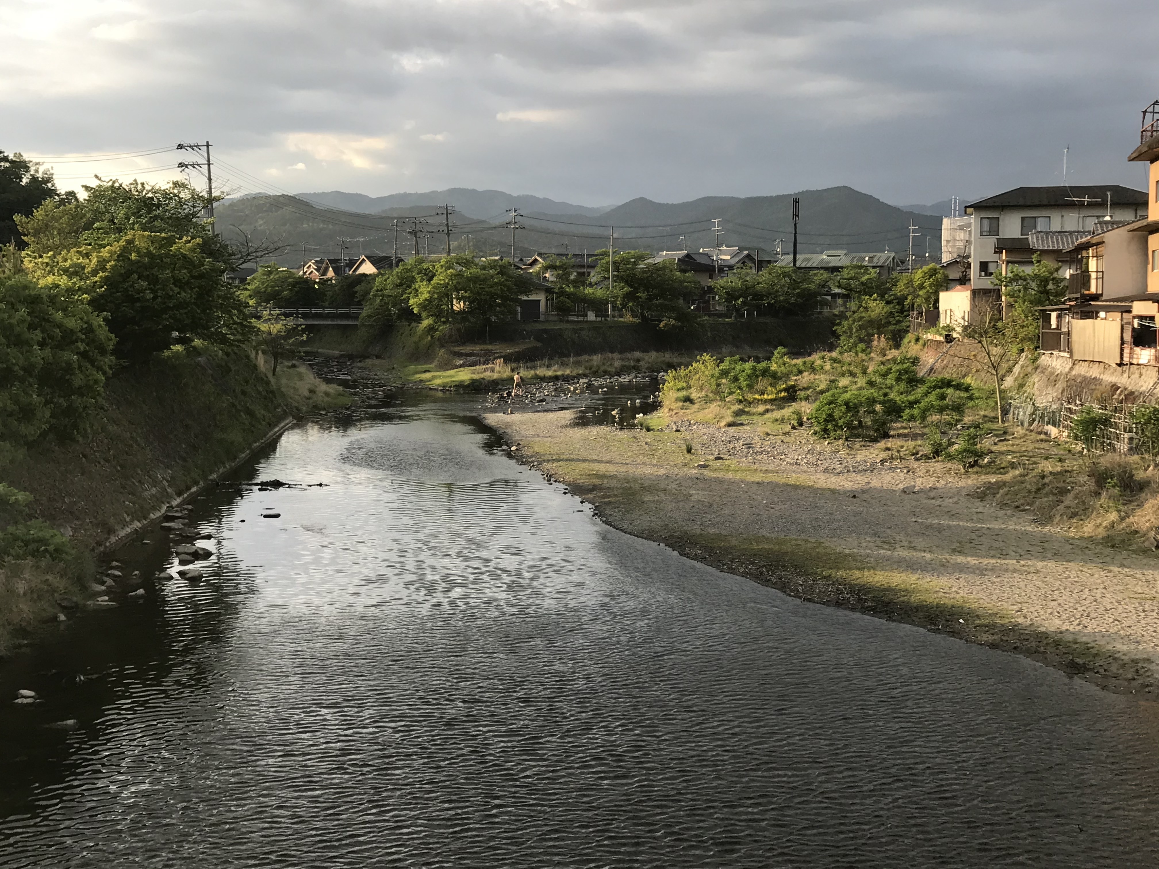 Confluence of Iwakura and Takano Rivers (Source: Hahifuheho of Wikipedia)