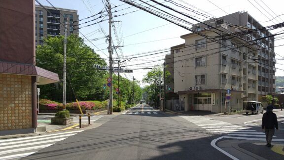Jōsui Dōri view south southwest from Yakuin Police Box Intersection Yakuin 4 chōme Chūō ku Fukuoka City by Hirho - Own work, CC BY-SA 4.0, https://commons.wikimedia.org/w/index.php?curid=131465203