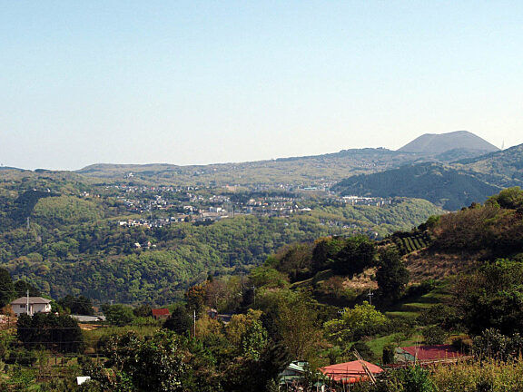 View of Izu Kogen and Mount Omuro on the left