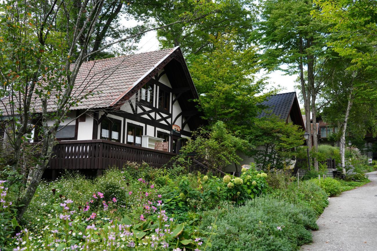 View of a European-style house in Moeginomura (Moegi Village), Hokuto City