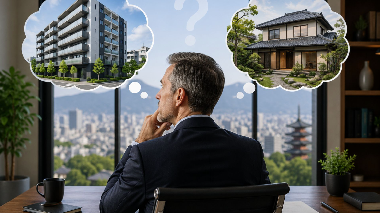 a man in his 50’s considering investing in Japan